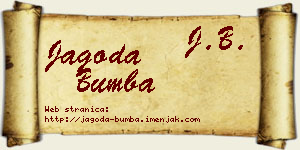 Jagoda Bumba vizit kartica